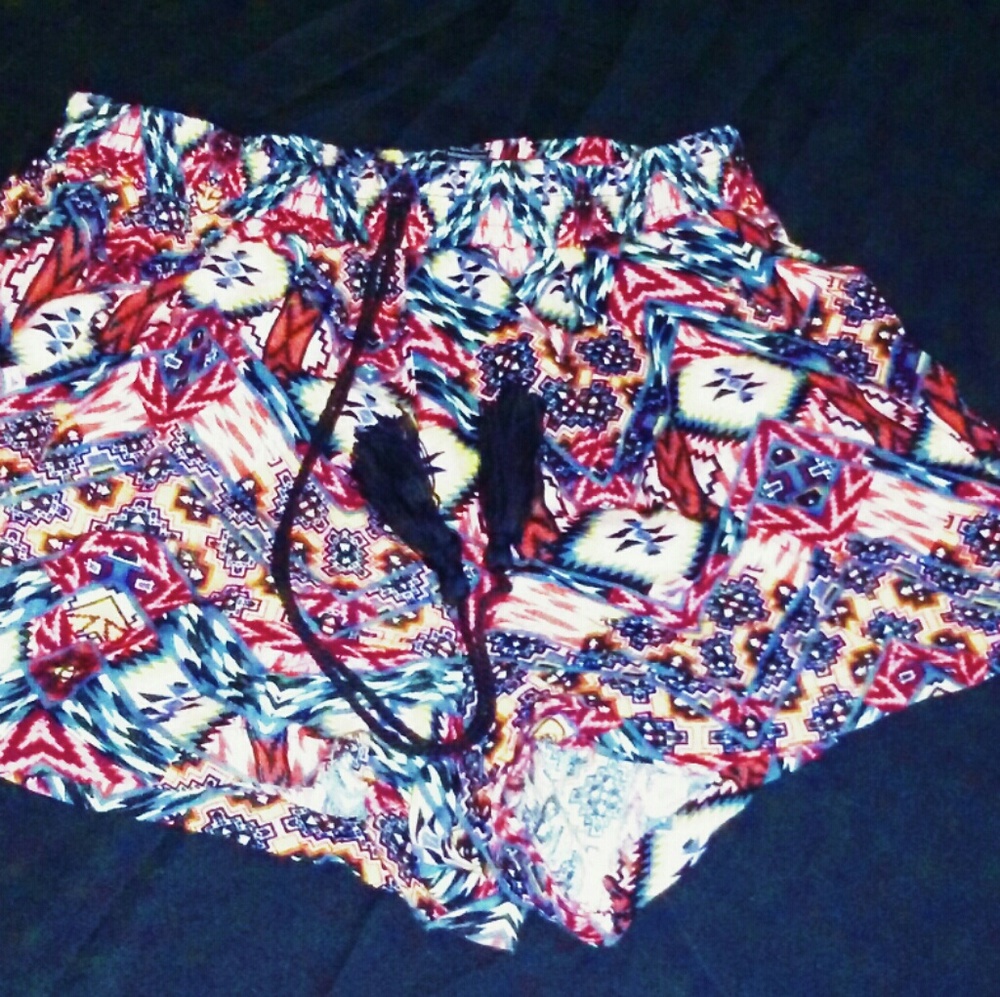 Multi-Colored Cotton Shorts